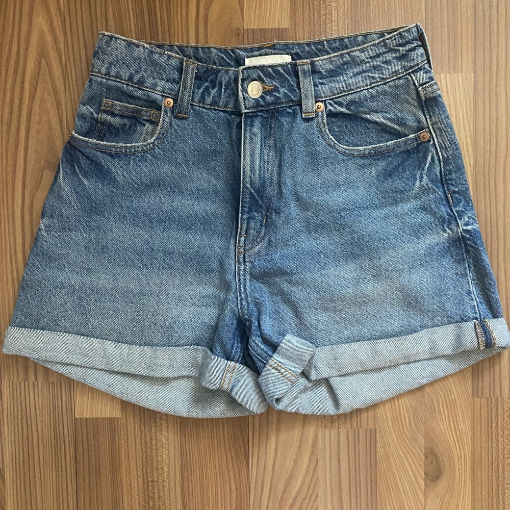 H&M Denim Blue Wide Leg Women's Shorts